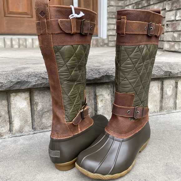 SPERRY SALTWATER TALL BUCKLE NYLON QUILT 7 Women's Outdoor Boot - Picture 8 of 11